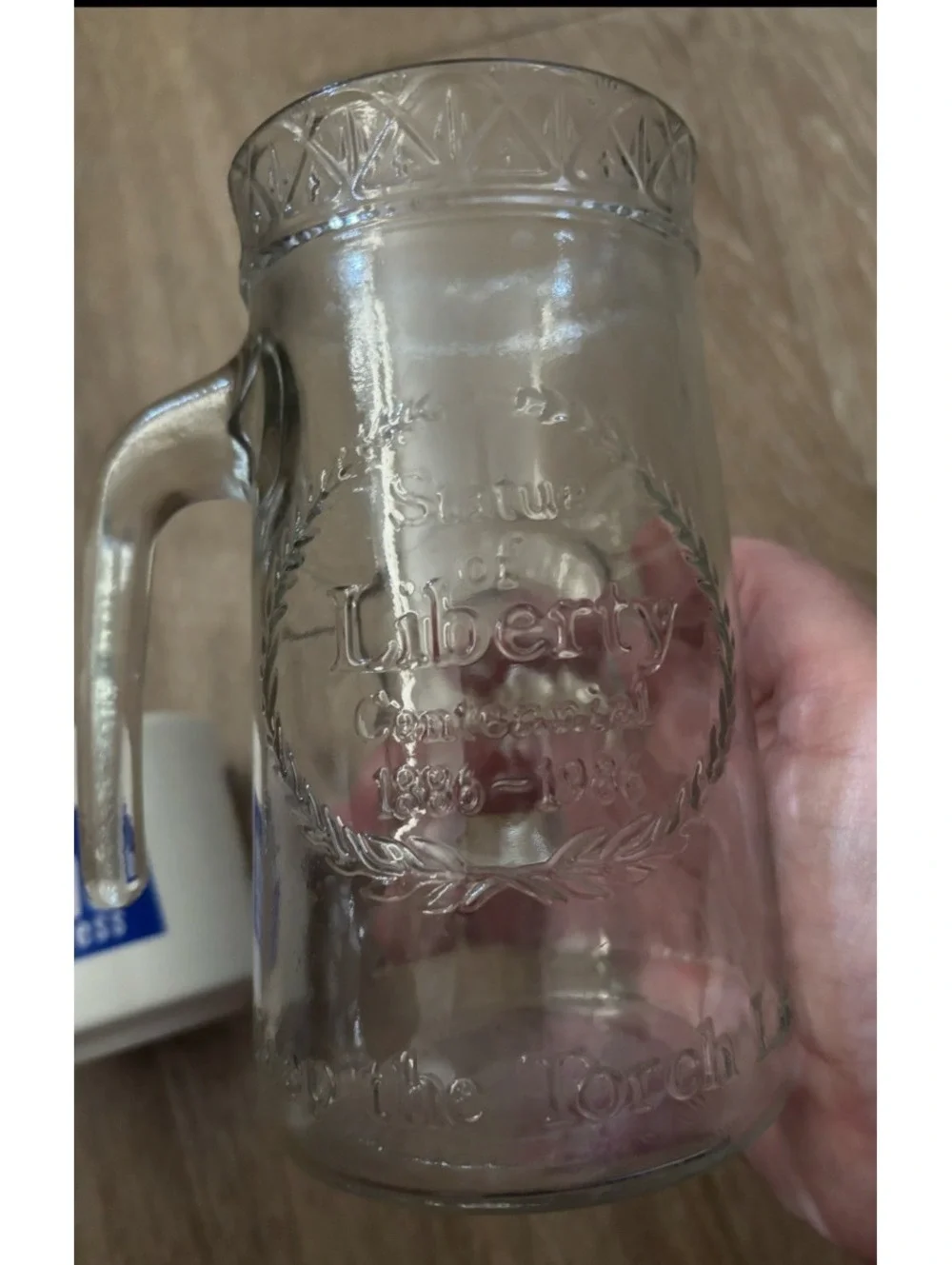 1986 Statue of Liberty Centennial Glass Mug d100